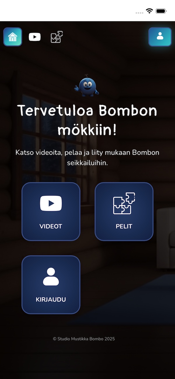 Bombo's Cabin without the browser address bar