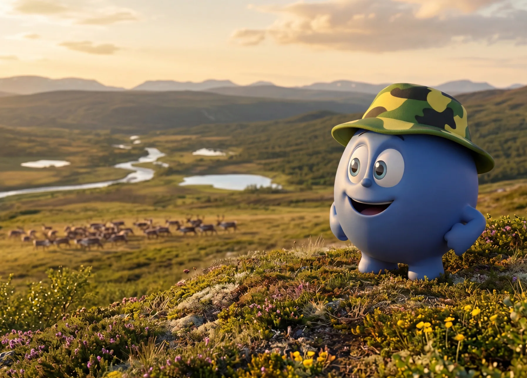 Bombo summer postcard #5: Pompo and the reindeer